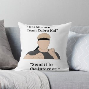 "Johnny Lawrence quotes from cobra kai " Throw Pillow RB1006 product Offical Karl Jacobs Merch