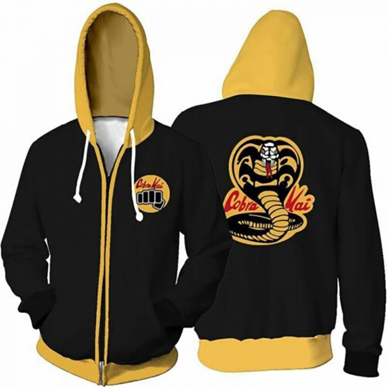 Cobra Kai Jacket - Cobra Kai 3D Printed Zipped Jacket | Cobra Kai Store