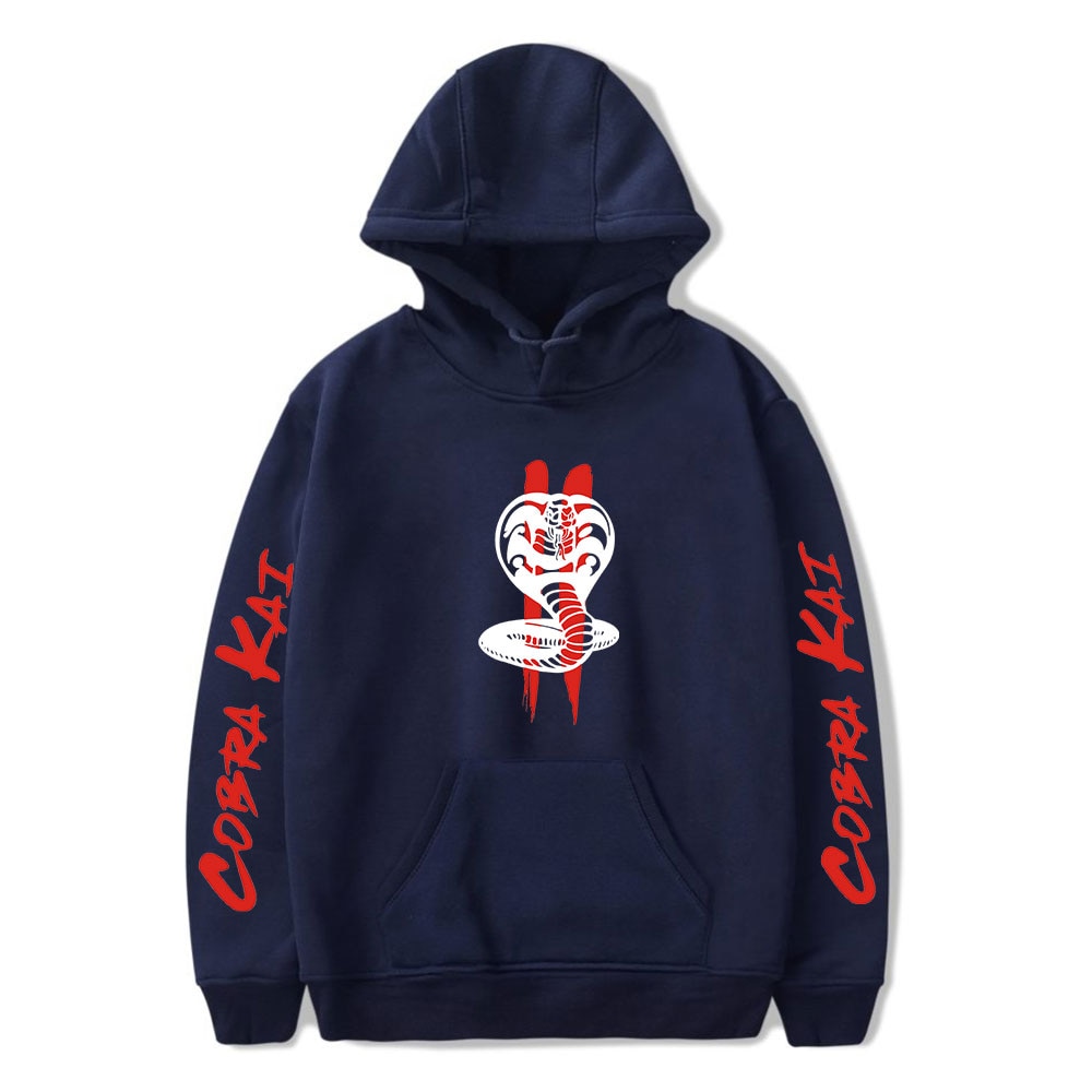 Black Hoodie COBRA KAI Hoodies Men Women Sweatshirts Harajuku Hip Hop Hooded COBRA KAI boys girls Casual Popular pullovers